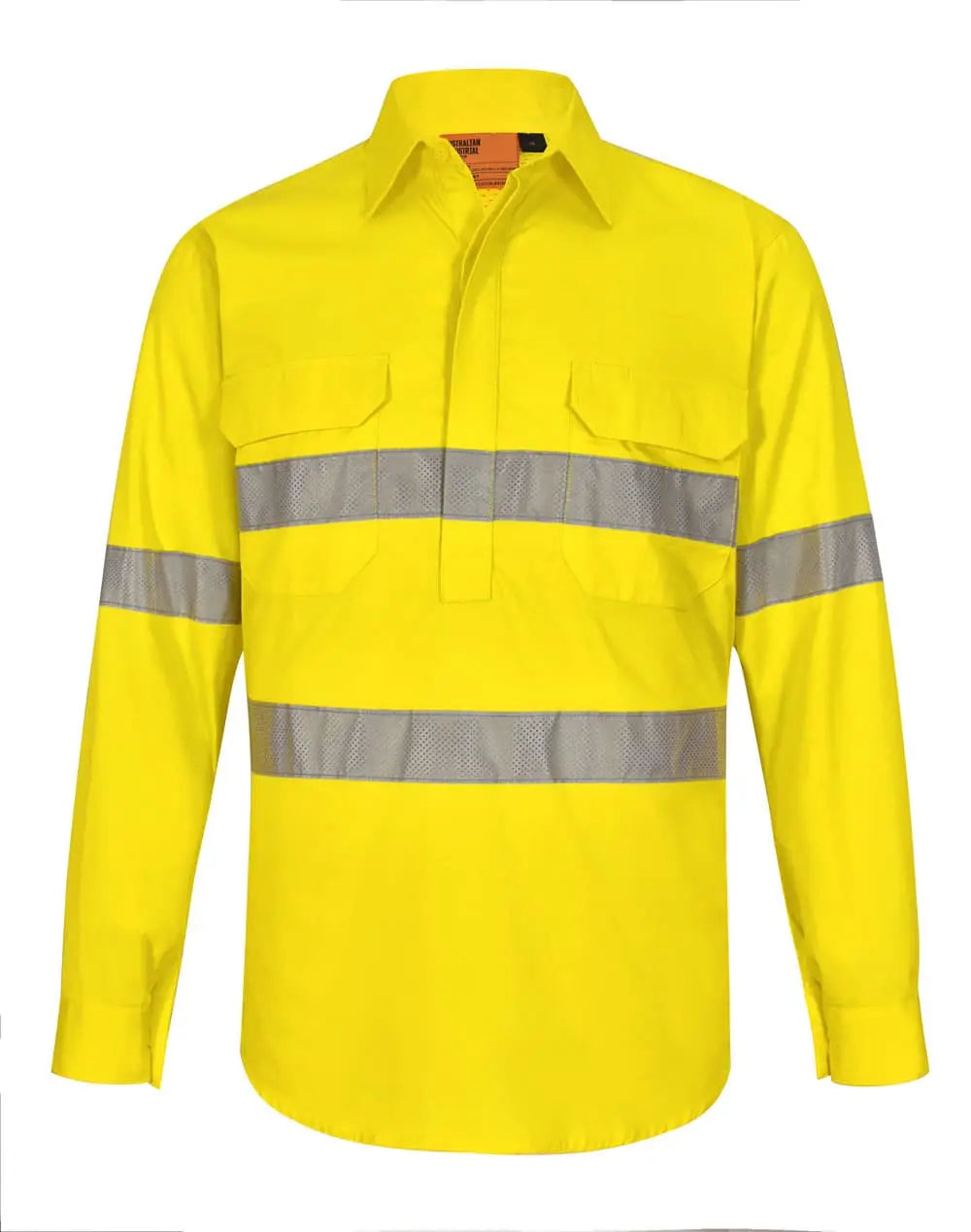 Unisex Hi-Vis Cool Breeze Closed Front Perforated Taped Shirt SW87 Metro Workwear.